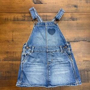 OshKosh‎ Girls Denim Jumper with Heart Vestback size 3T